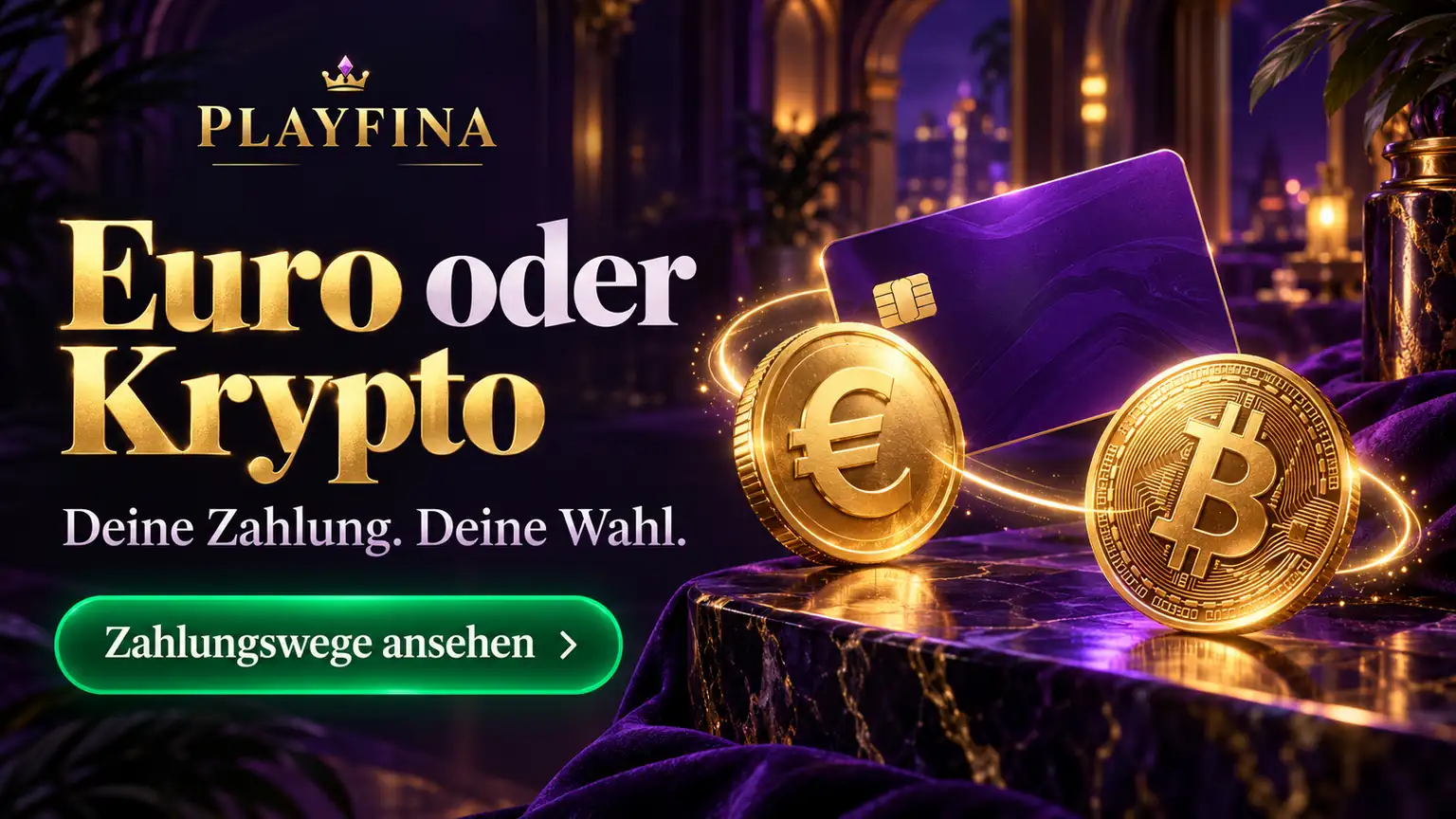 Playfina Casino Euro und Krypto